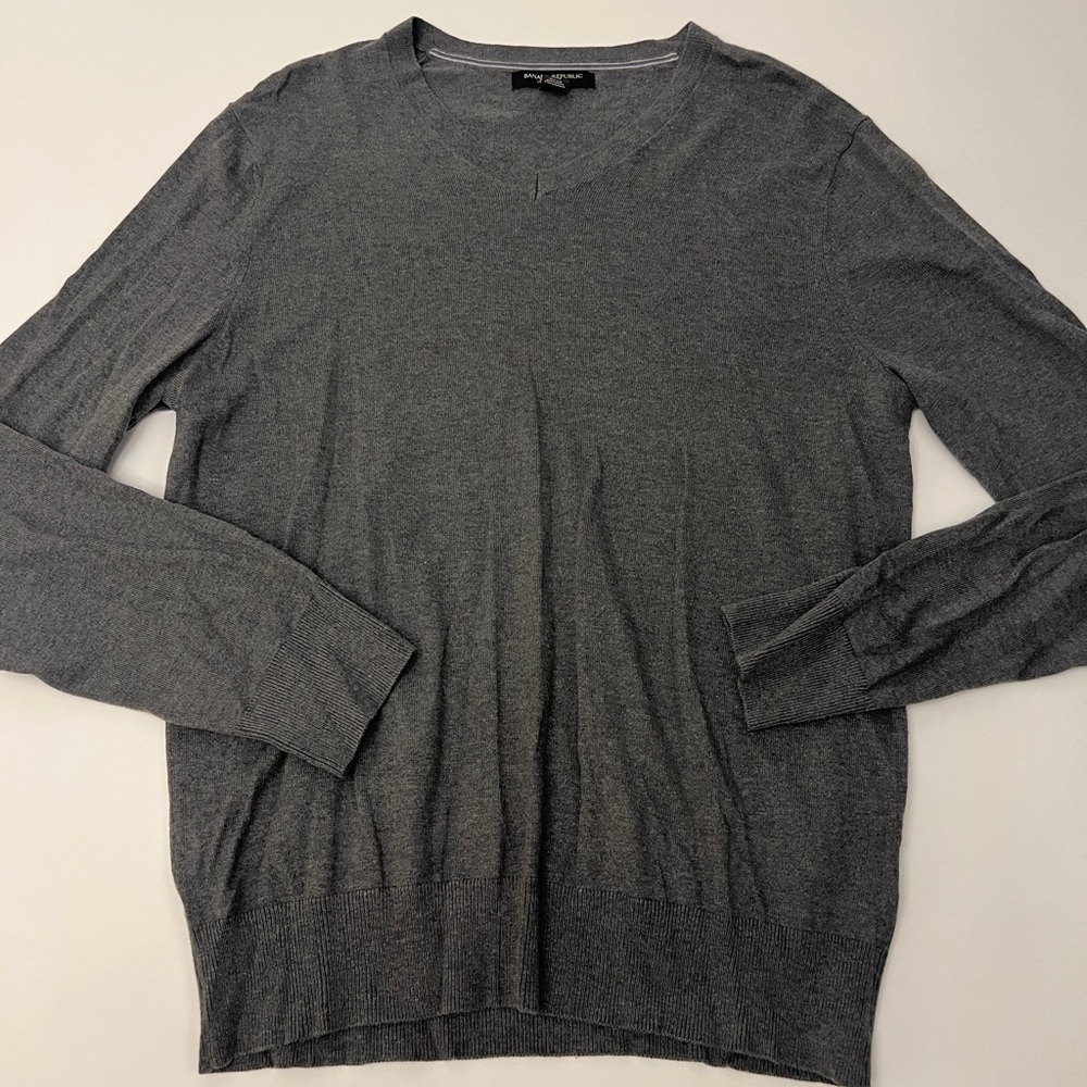 Banana Republic V-Neck Charcoal Sweater